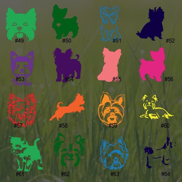 3-4" YORKIE VINYL DECAL - Picture 4 of 13